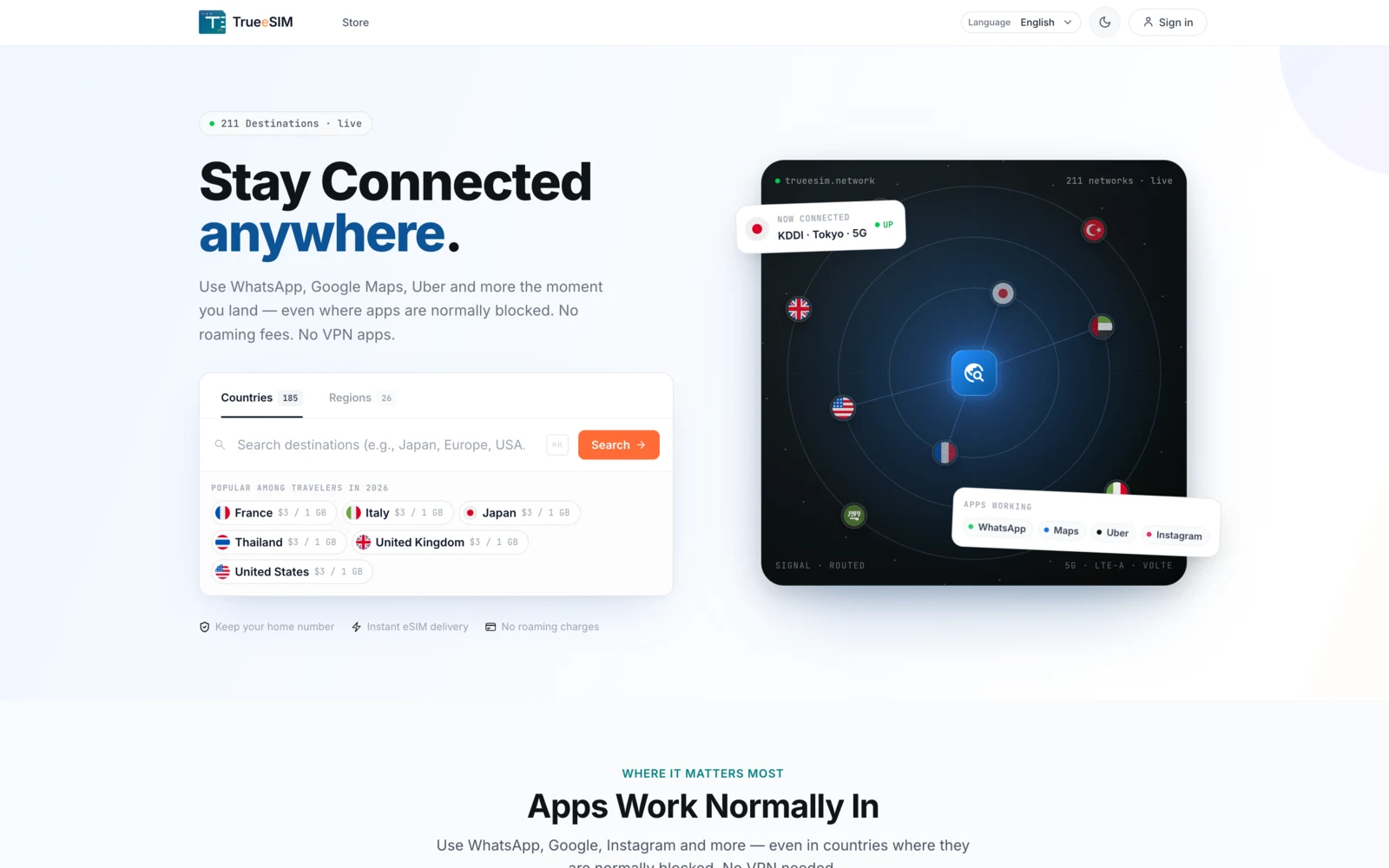 trueesim.com — E-commerce · Telecom